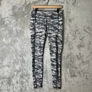 Lululemon Speed Tight V Power Luxtreme Hazy Days Black White Medium Rise Size 8‎